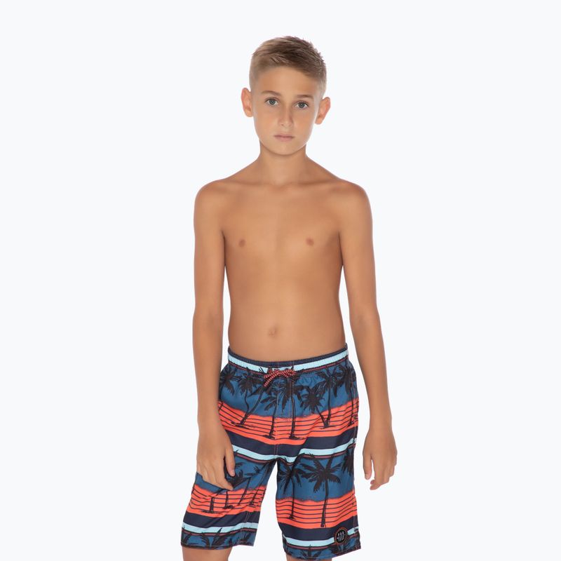 Protest Prtmaurits Kinder Badeshorts navy blau und orange P2810421 3