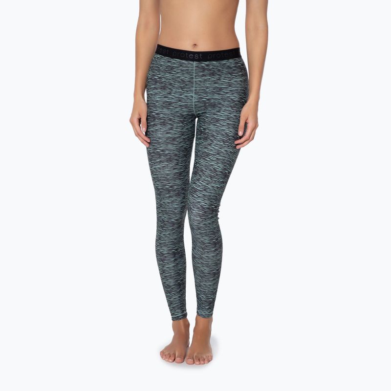 Damen Protest Prtbelmopan grün/schwarz Surf Leggings P4610721