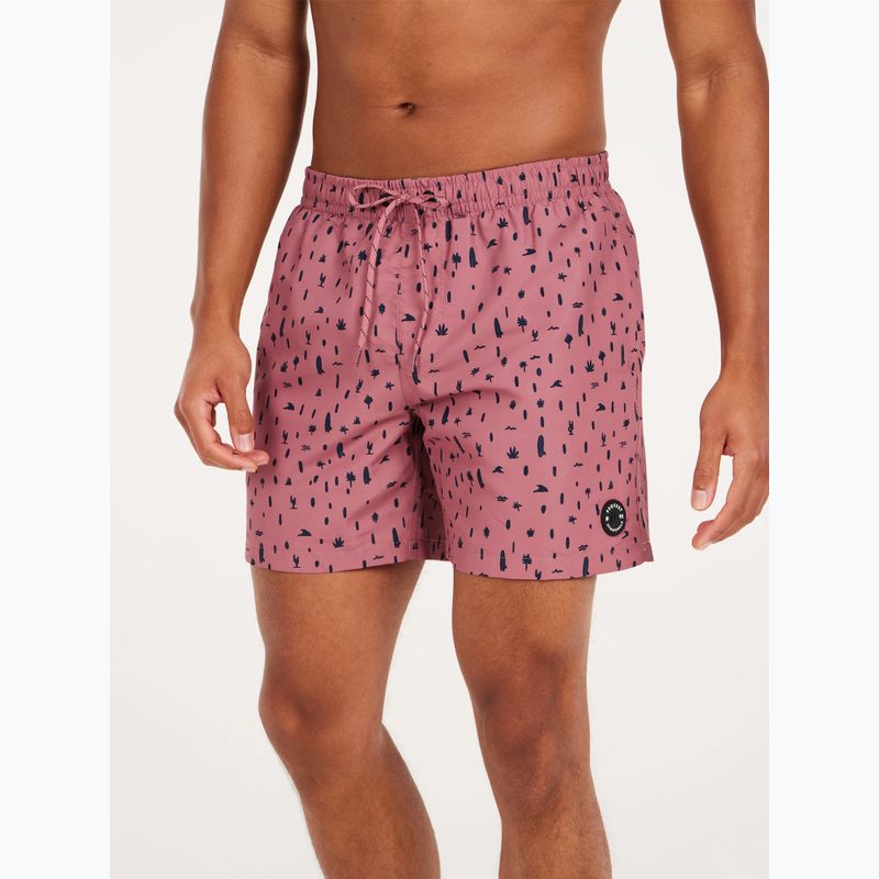 Men's Protest Prtgrom deco rosa Badeshorts