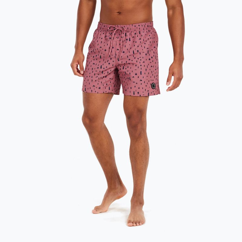 Men's Protest Prtgrom deco rosa Badeshorts