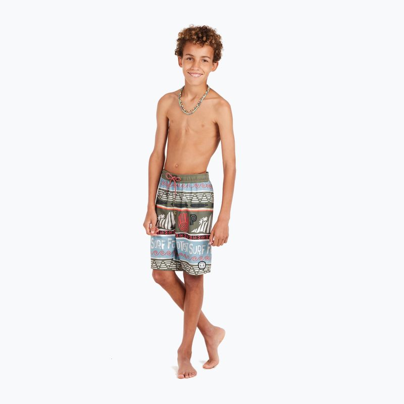 Badeshorts Kinder Protest Prtcinema artichoke green