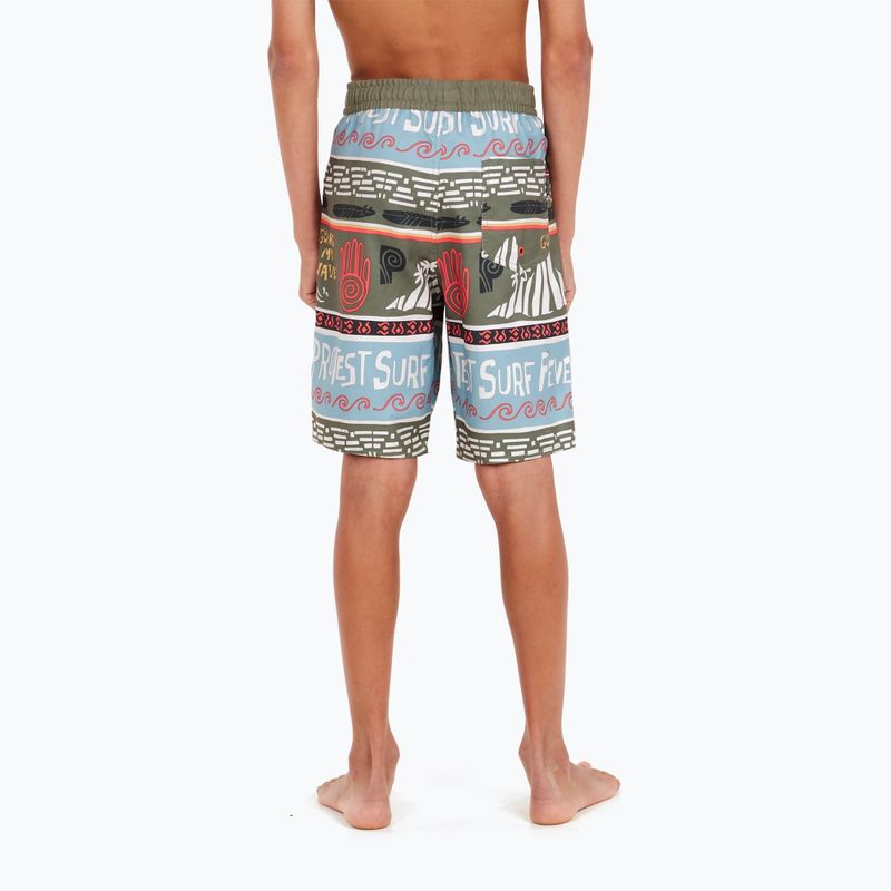 Badeshorts Kinder Protest Prtcinema artichoke green