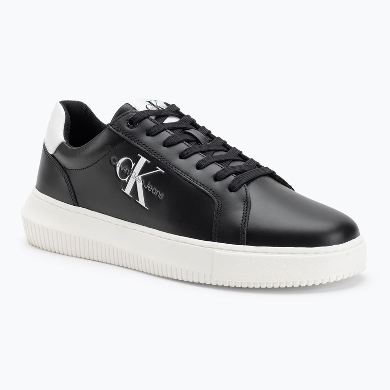 Calvin Klein Herrenschuhe YM0YM00681 Chunky Cupsole Monologo Lth dreifach schwarz/hellweiß