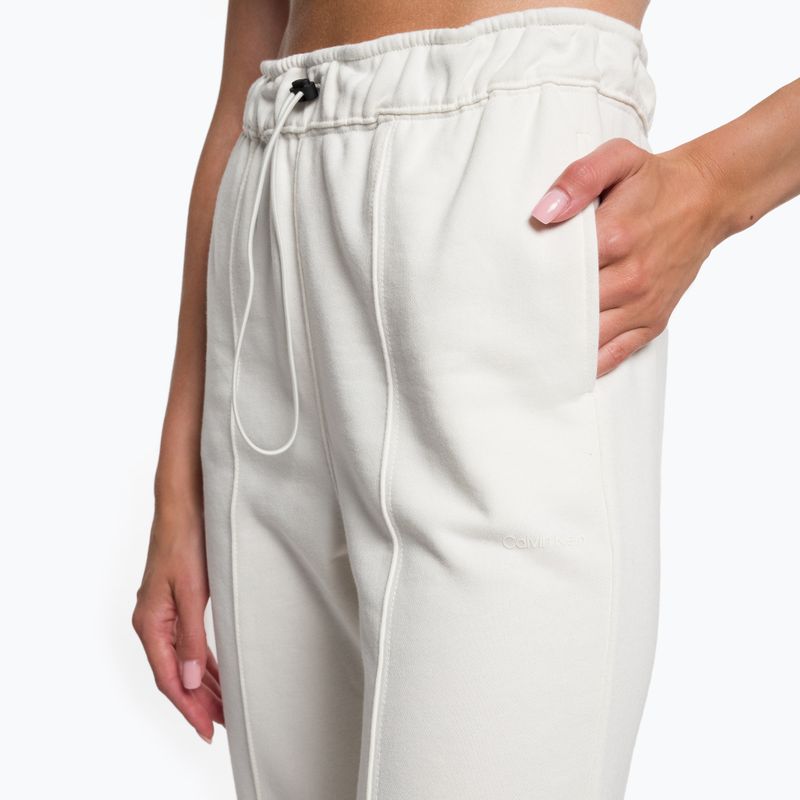 Damen Trainingshose Calvin Klein Knit YBI weißes Wildleder