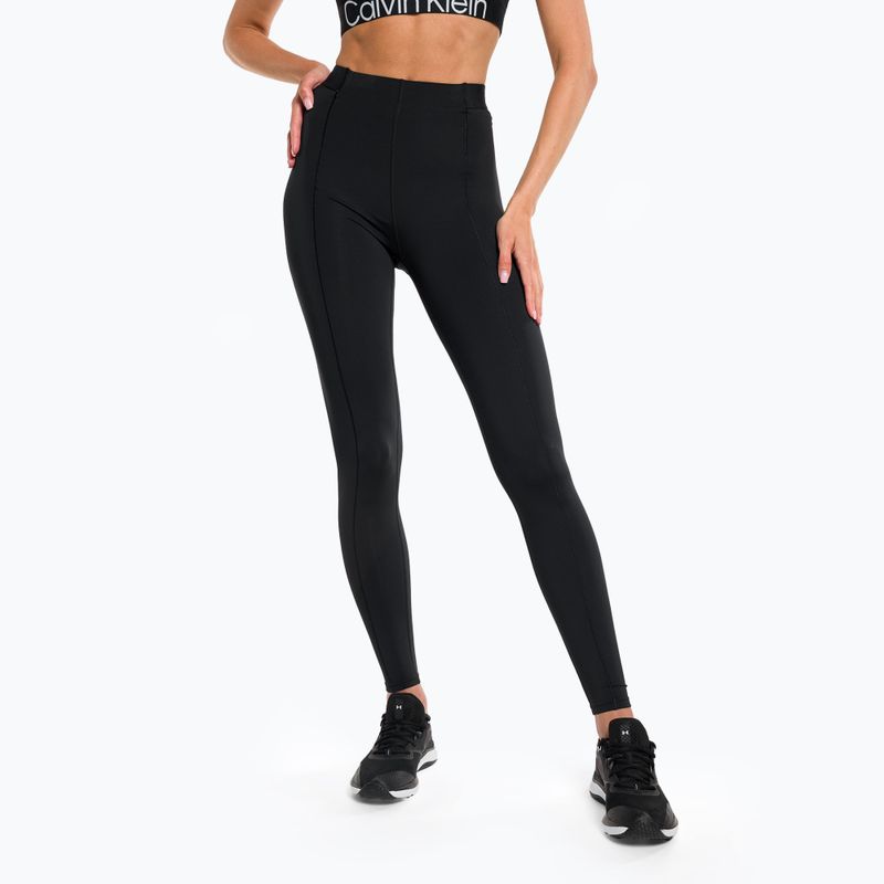 Damen Trainingsleggings Calvin Klein 7/8 BAE schwarz Schönheit