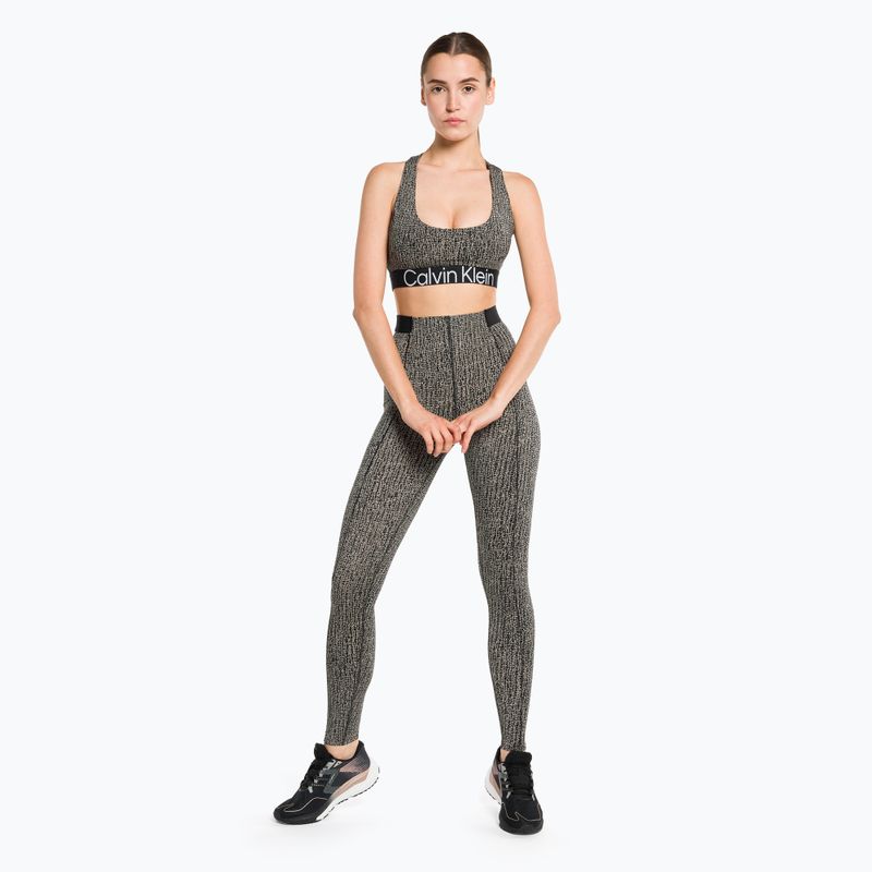 Calvin Klein Medium Support 8VR schockierender Druck Fitness-BH 2