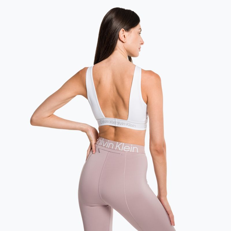 Calvin Klein Medium Support YAF hellweißer Fitness-BH