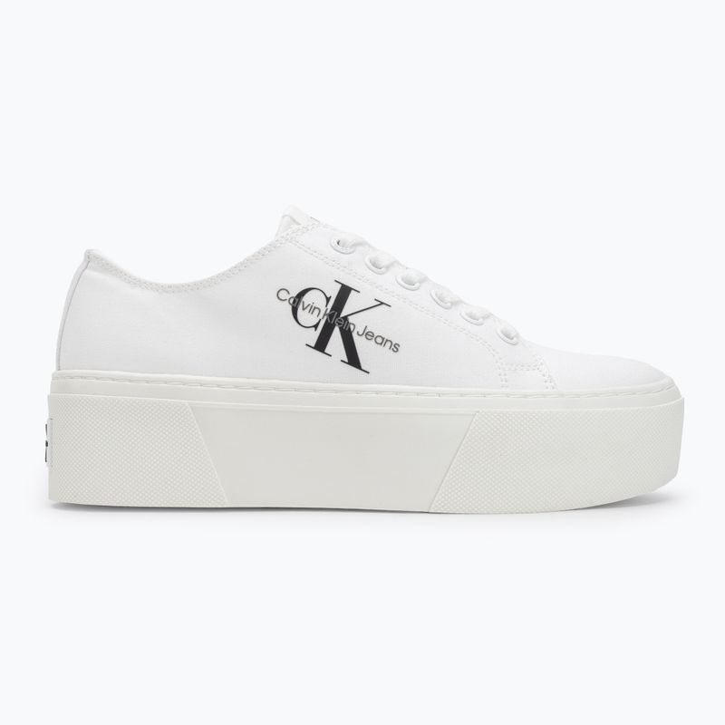 Calvin Klein Damen Turnschuhe YW0YW01033 Vulc Flatform+ Cupsole Niedrig weiß 2