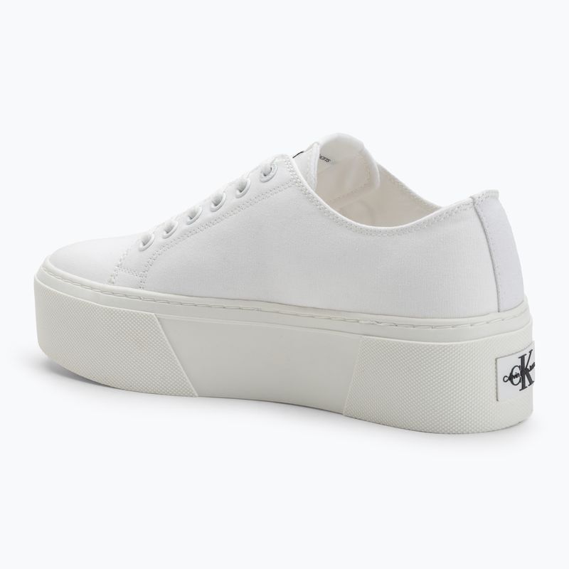 Calvin Klein Damen Turnschuhe YW0YW01033 Vulc Flatform+ Cupsole Niedrig weiß 3
