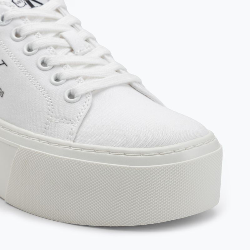 Calvin Klein Damen Turnschuhe YW0YW01033 Vulc Flatform+ Cupsole Niedrig weiß 7