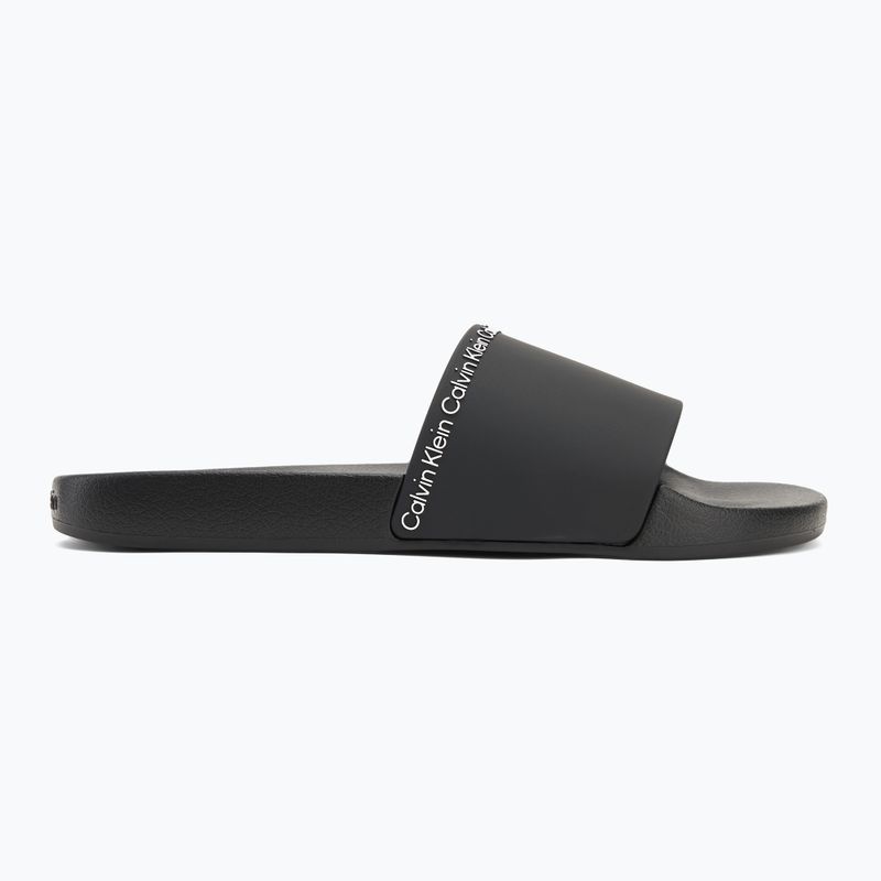 Calvin Klein Herren Flip-Flops HM0HM00981 Pool Slide Rubber schwarz 2