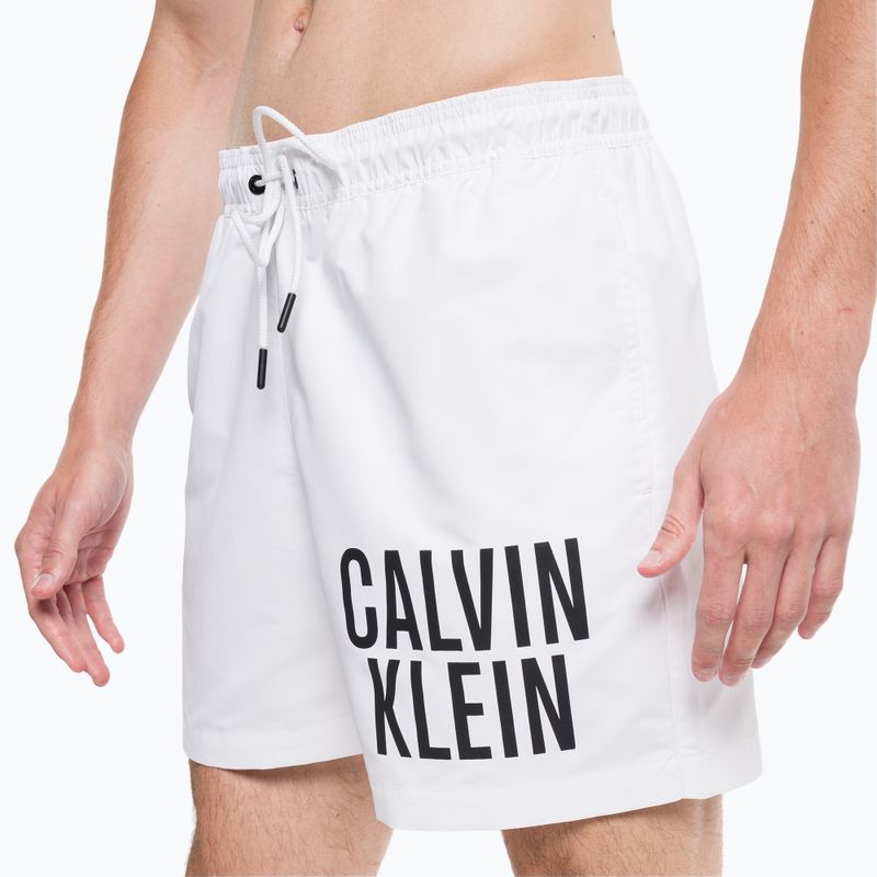 Calvin Klein Medium Herren Badeshorts mit Kordelzug weiß