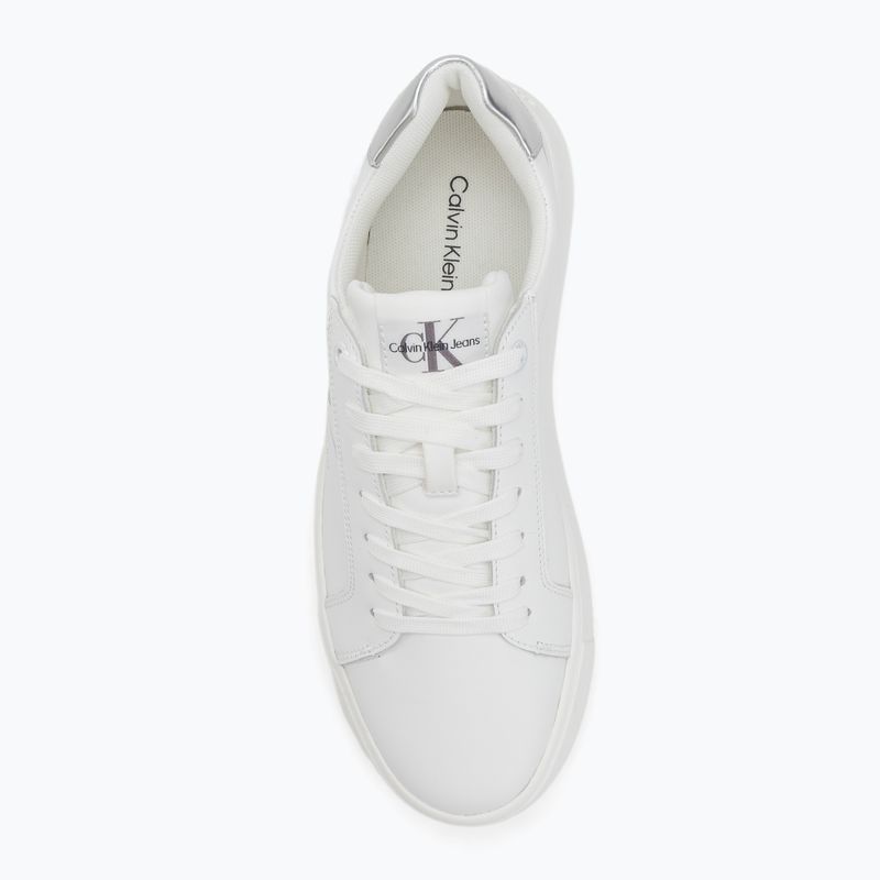 Calvin Klein Damen Schuhe YW0YW01224 Cupsole Mono Lth Wn weiß/silber 5