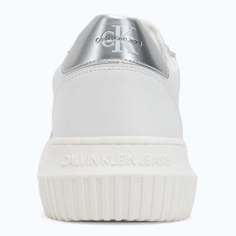 Calvin Klein Damen Schuhe YW0YW01224 Cupsole Mono Lth Wn weiß/silber 6