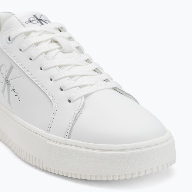 Calvin Klein Damen Schuhe YW0YW01224 Cupsole Mono Lth Wn weiß/silber 7