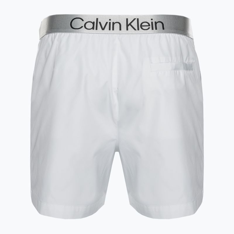 Calvin Klein Medium Herren Badeshorts mit Kordelzug weiß 2