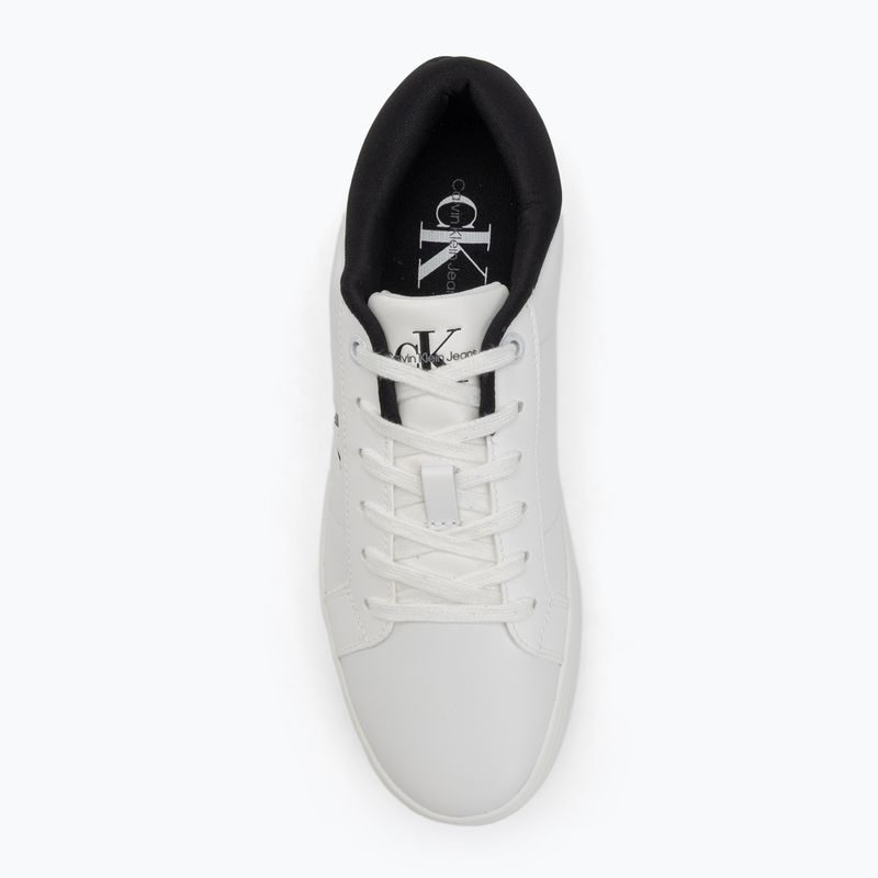 Calvin Klein Damenschuhe YW0YW01444 Classic Cupsole Lowlaceup Lth Wn hellweiß/schwarz 5