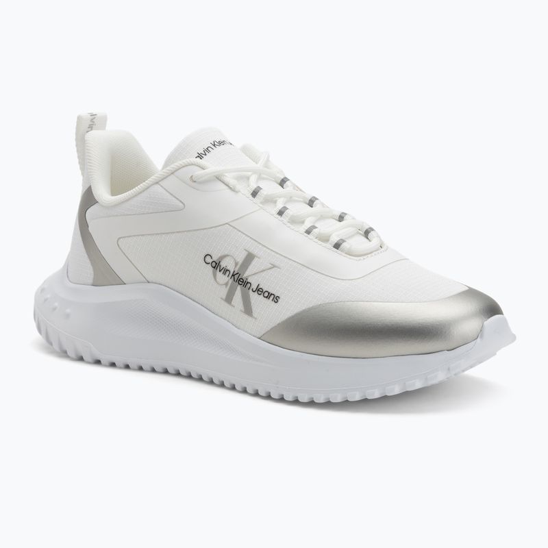 Damen Schuhe Calvin Klein Eva Runner Low Lace Mix Ml Wn hell weiß/silber