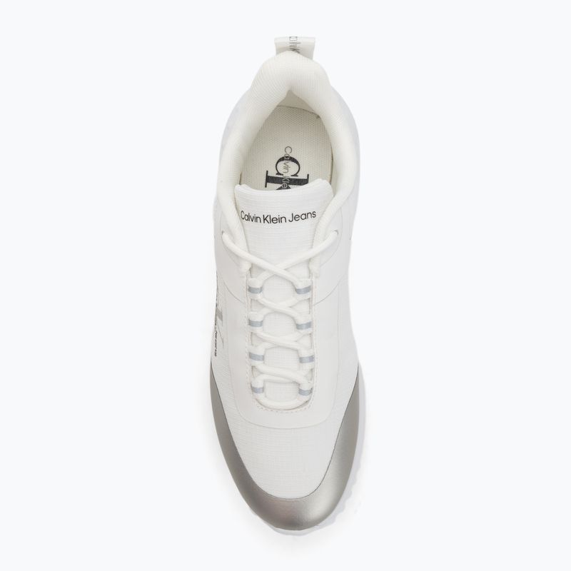 Damen Schuhe Calvin Klein Eva Runner Low Lace Mix Ml Wn hell weiß/silber 5