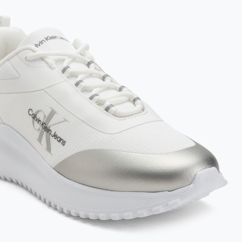 Damen Schuhe Calvin Klein Eva Runner Low Lace Mix Ml Wn hell weiß/silber 7