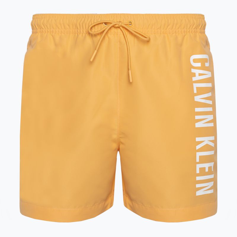 Herren Calvin Klein Medium Drawstring swim shorts buff orange