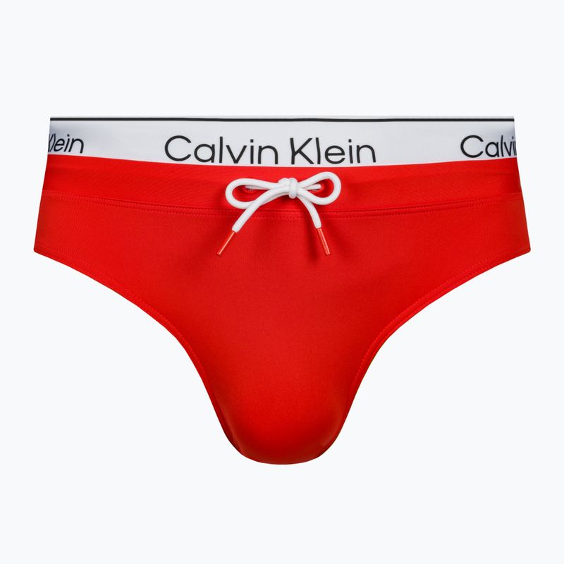 Herren Calvin Klein Brief Double WB Badeslip rot