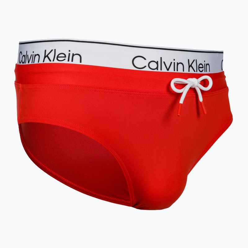Herren Calvin Klein Brief Double WB Badeslip rot 3