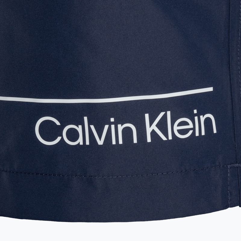 Herren Calvin Klein Medium Double WB Signatur navy swim shorts 5