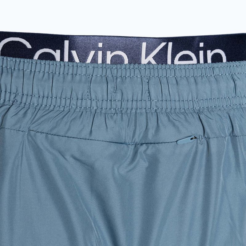 Calvin Klein Short Double Waistband Badeshorts für Männer Muted Cerulean 4