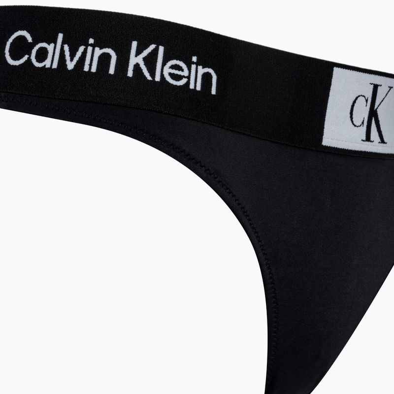 Calvin Klein Tanga-Badeanzug unten schwarz 3