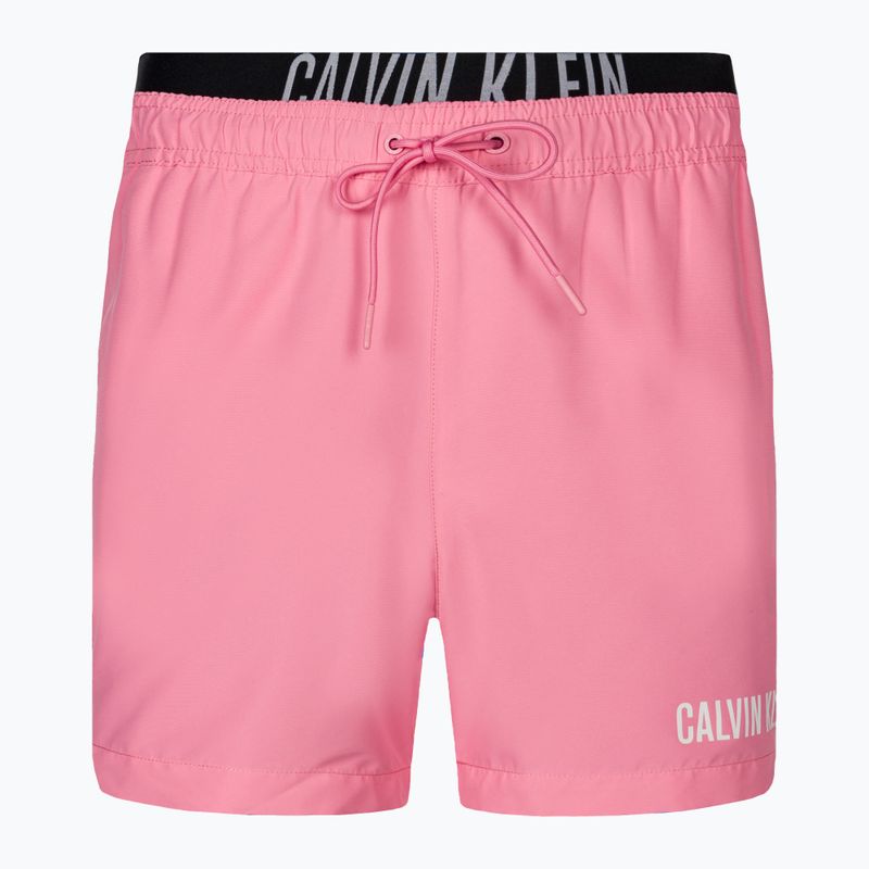 Herren Calvin Klein Medium Double WB Beutel rosa swim shorts