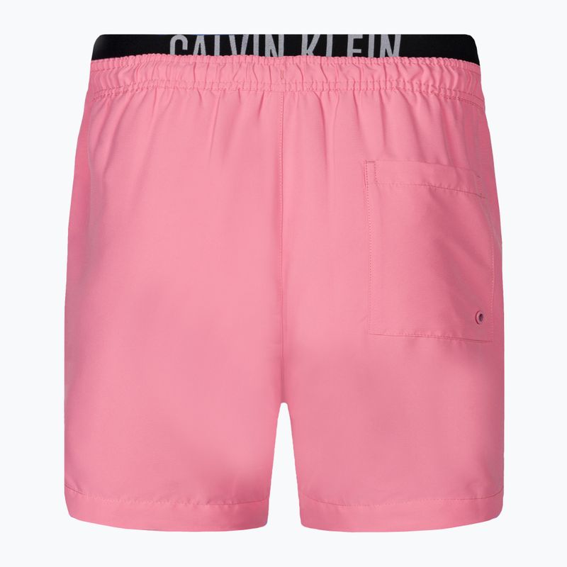 Herren Calvin Klein Medium Double WB Beutel rosa swim shorts 2