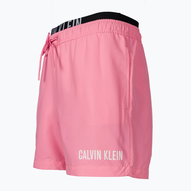 Herren Calvin Klein Medium Double WB Beutel rosa swim shorts 3