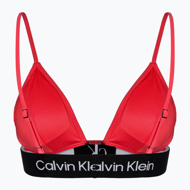 Calvin Klein Fixed Triangle-RP Badeanzug Top Calypso Koralle 2