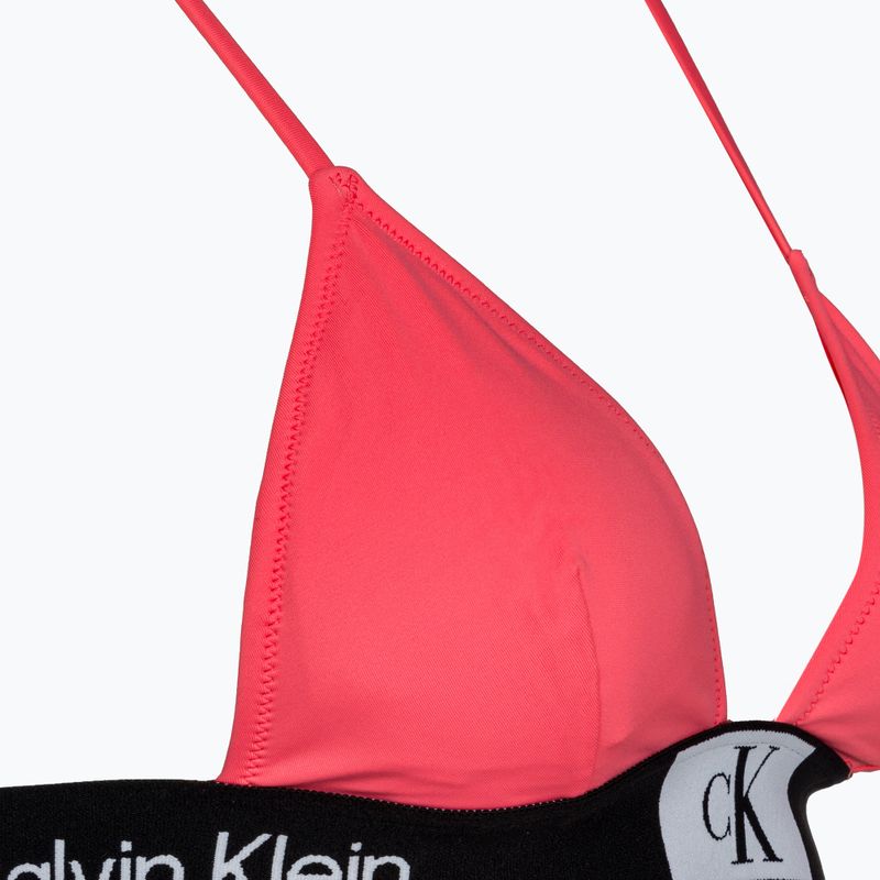 Calvin Klein Fixed Triangle-RP Badeanzug Top Calypso Koralle 3