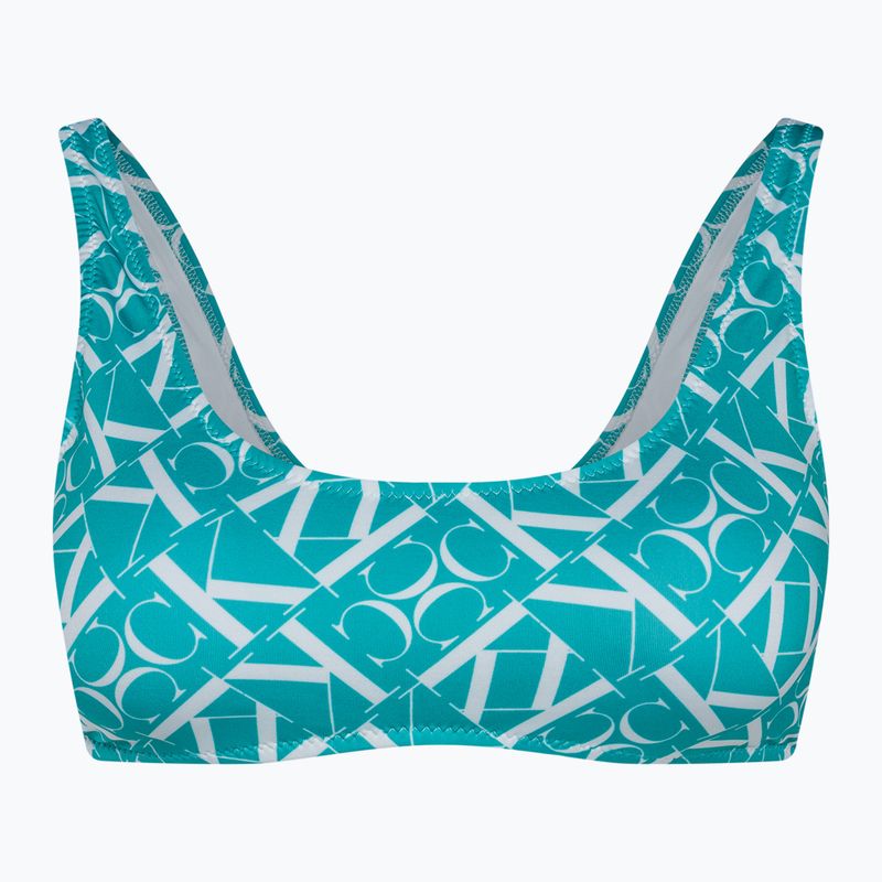 Calvin Klein Bralette-RP Druck Monogramm blau Badeanzug Top