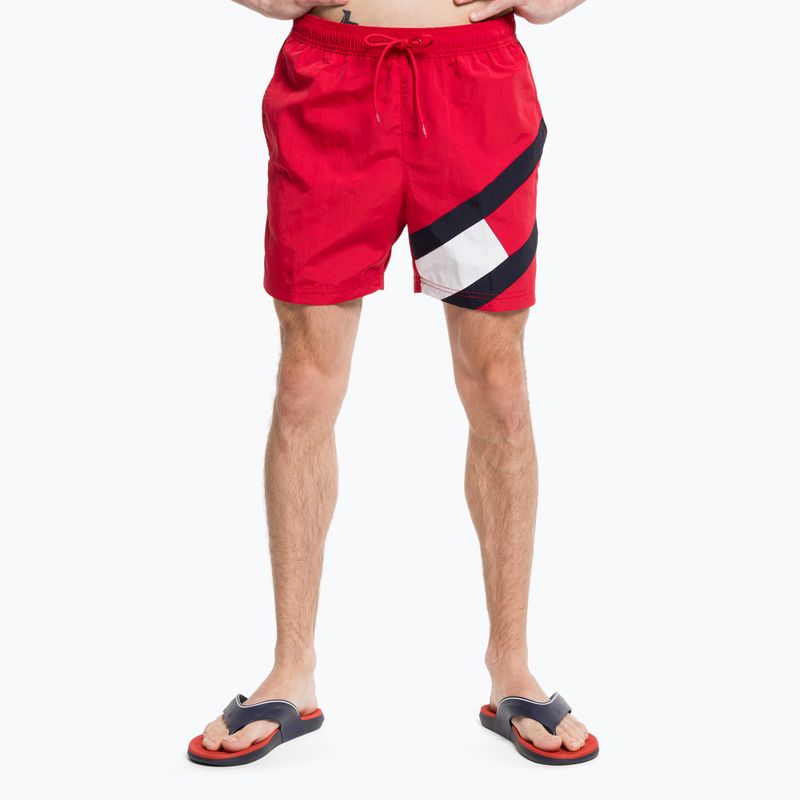 Herren Tommy Hilfiger Sf Medium Drawstring Badeshorts rot