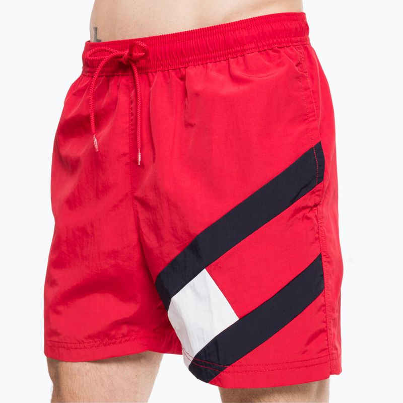 Herren Tommy Hilfiger Sf Medium Drawstring Badeshorts rot