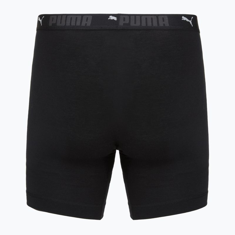 Herrenboxershorts Cotton Long 2 pack black 3
