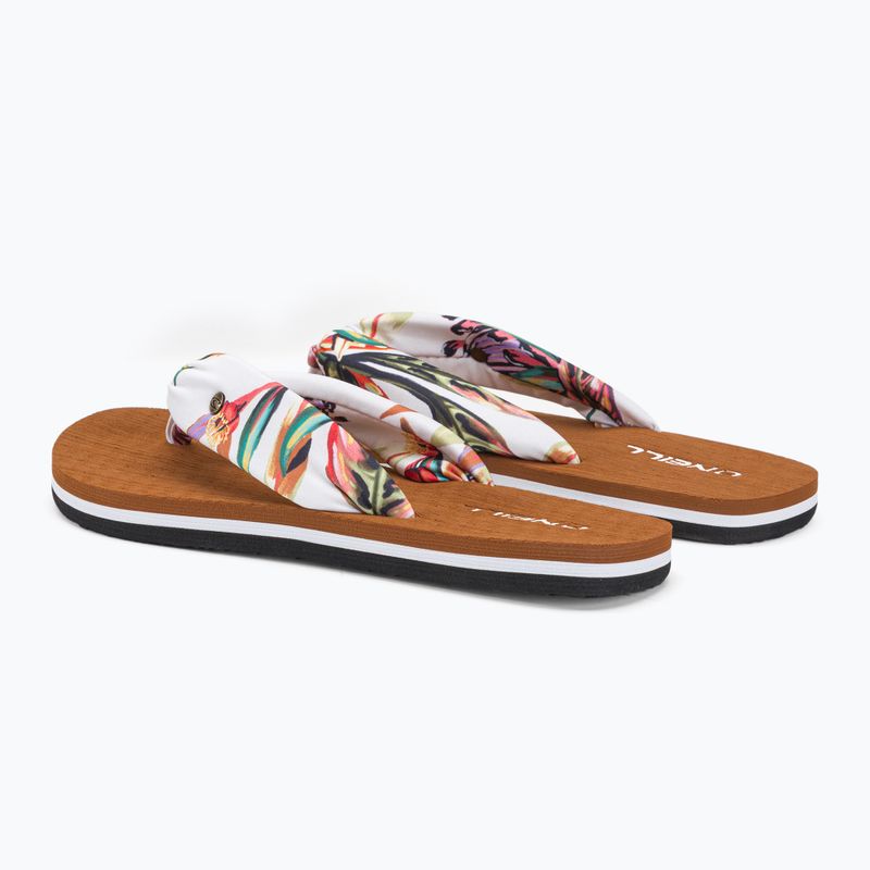 Women's O'Neill Ditsy Sun Bloom weiß tropische Blume Flip Flops 3