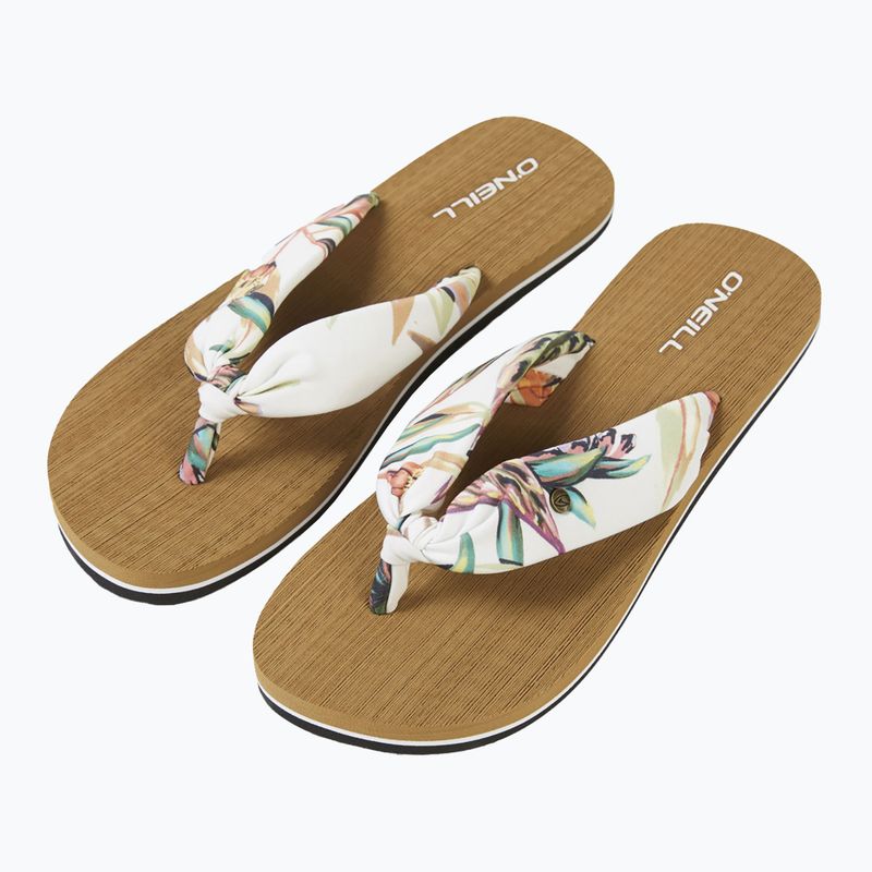 Women's O'Neill Ditsy Sun Bloom weiß tropische Blume Flip Flops 9