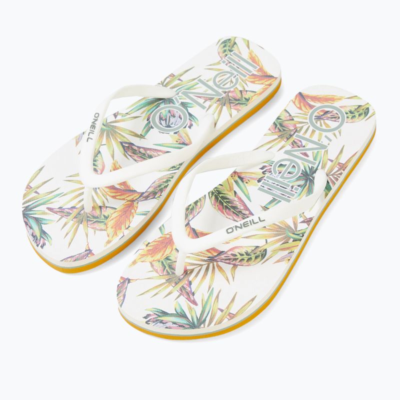 Damen O'Neill Profile Graphic weiß tropische Blume Flip Flops