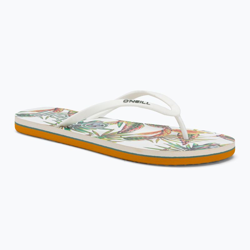 Damen O'Neill Profile Graphic weiß tropische Blume Flip Flops