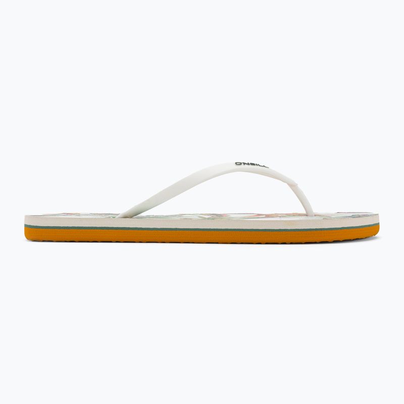 Damen O'Neill Profile Graphic weiß tropische Blume Flip Flops 2