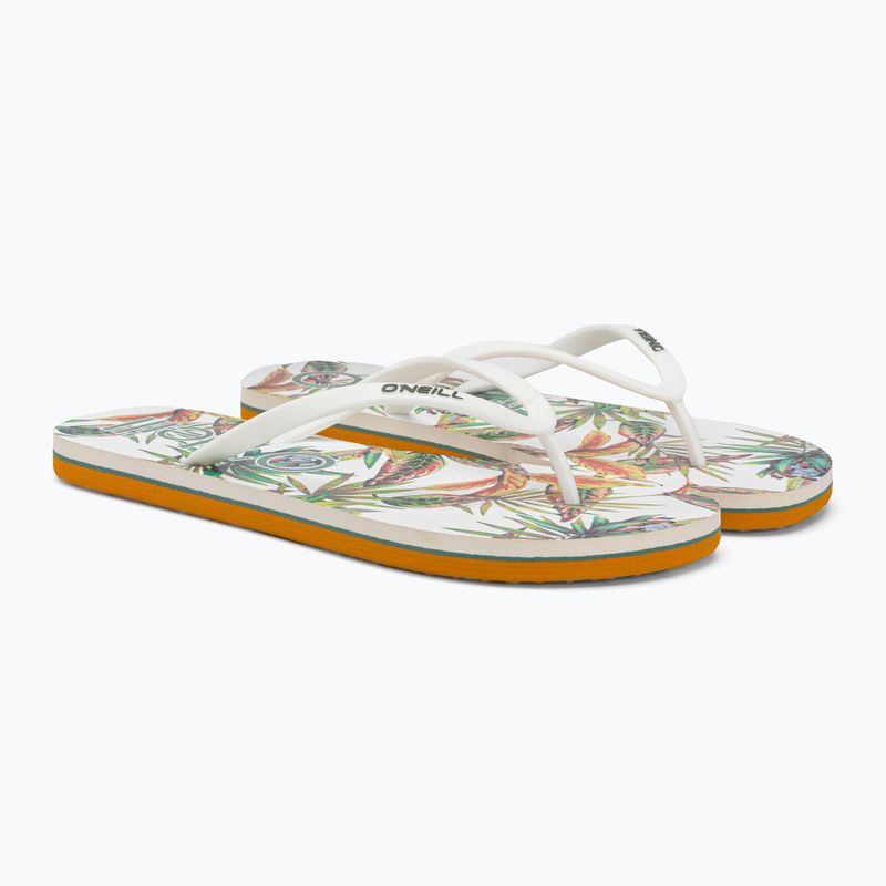 Damen O'Neill Profile Graphic weiß tropische Blume Flip Flops