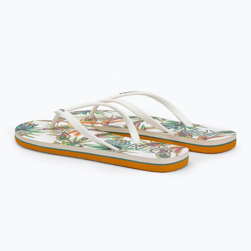 Damen O'Neill Profile Graphic weiß tropische Blume Flip Flops