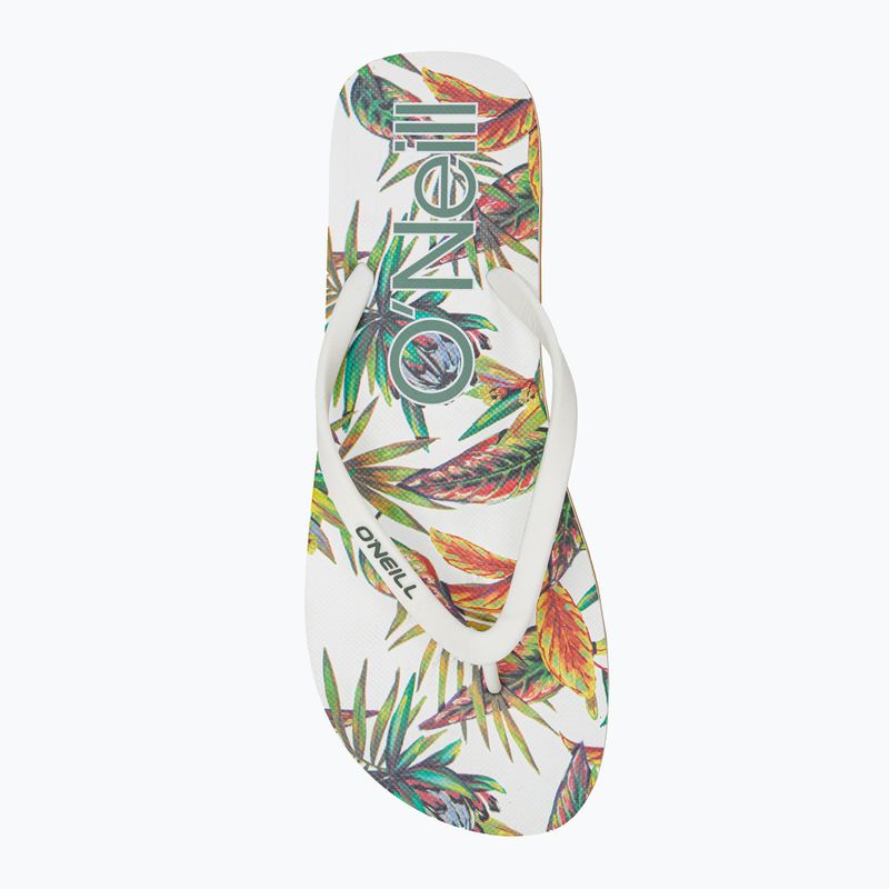 Damen O'Neill Profile Graphic weiß tropische Blume Flip Flops