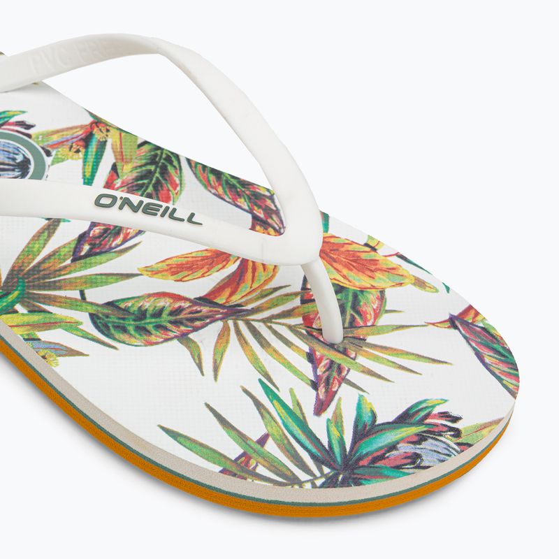 Damen O'Neill Profile Graphic weiß tropische Blume Flip Flops