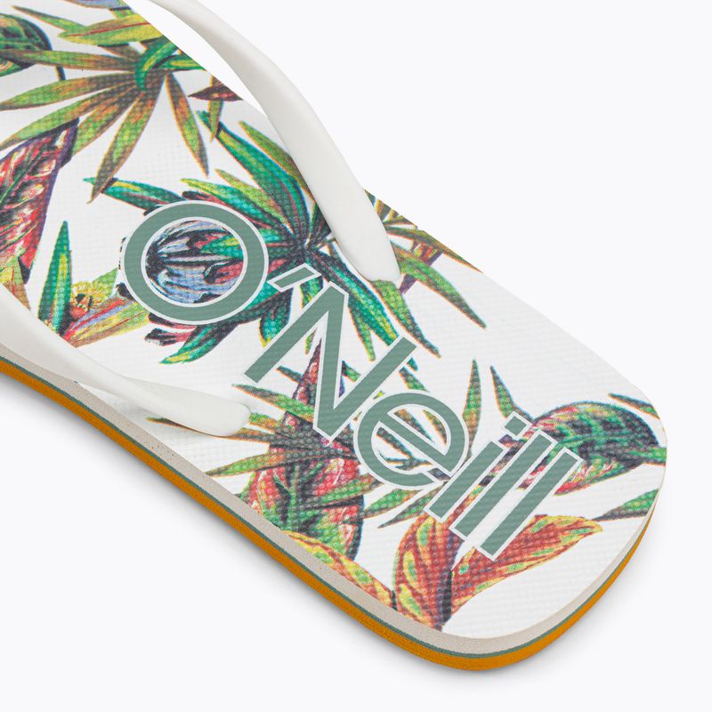 Damen O'Neill Profile Graphic weiß tropische Blume Flip Flops