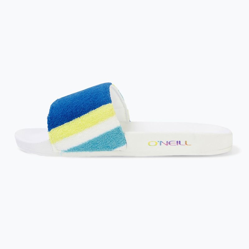 Damen O'Neill Brights Slides blau Handtuch Streifen Flip-Flops 10